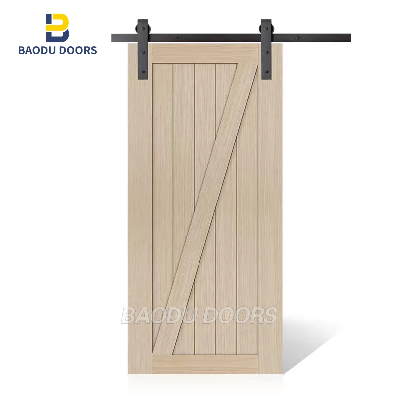 Baodu Factory High Quality Sliding Barn Wood Door Basic Sliding Track Hardware Kit for  Interior