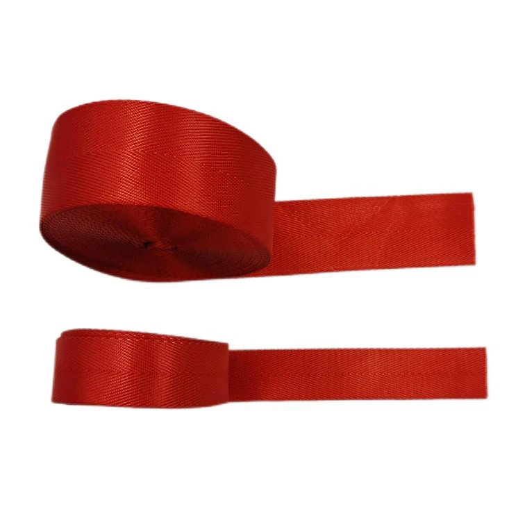 Low MOQ 25MM Custom Print Logo Soft Herringbone Webbing Straps Woven Backpack Webbing Strap Polyester Nylon Webbing for Belt