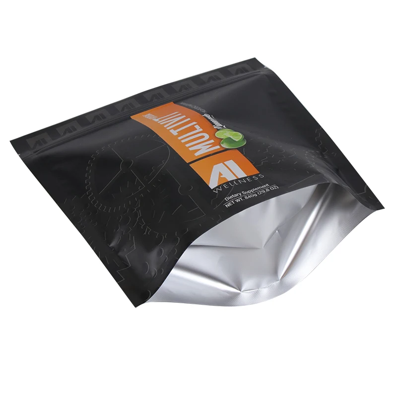 Custom Grade Custom Printed zipper stand up plastic spice sauce packaging pouch bags resealable zip lock food packaging