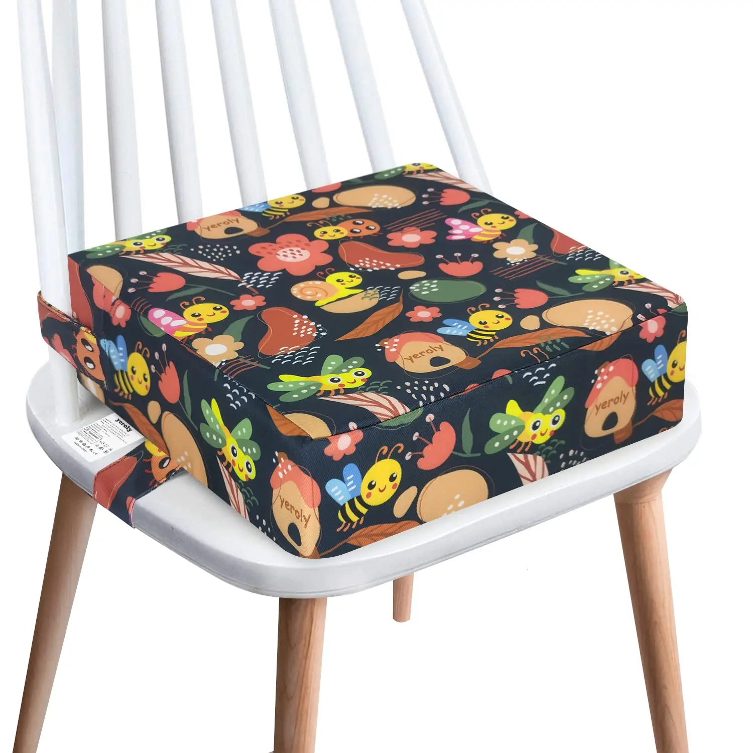 Customizable Portable Toddler Booster Seat Washable Non-Slip Bottom Child Cushion for Dining Table Baby Chairs