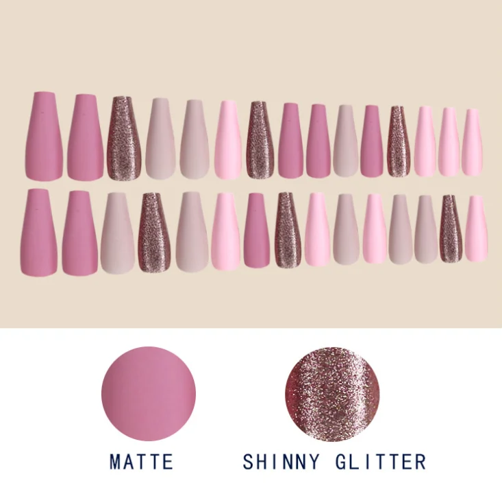 
2021 New Style Fashion Finger Nail Art Decorations Private Label Press On Nails For Salon 