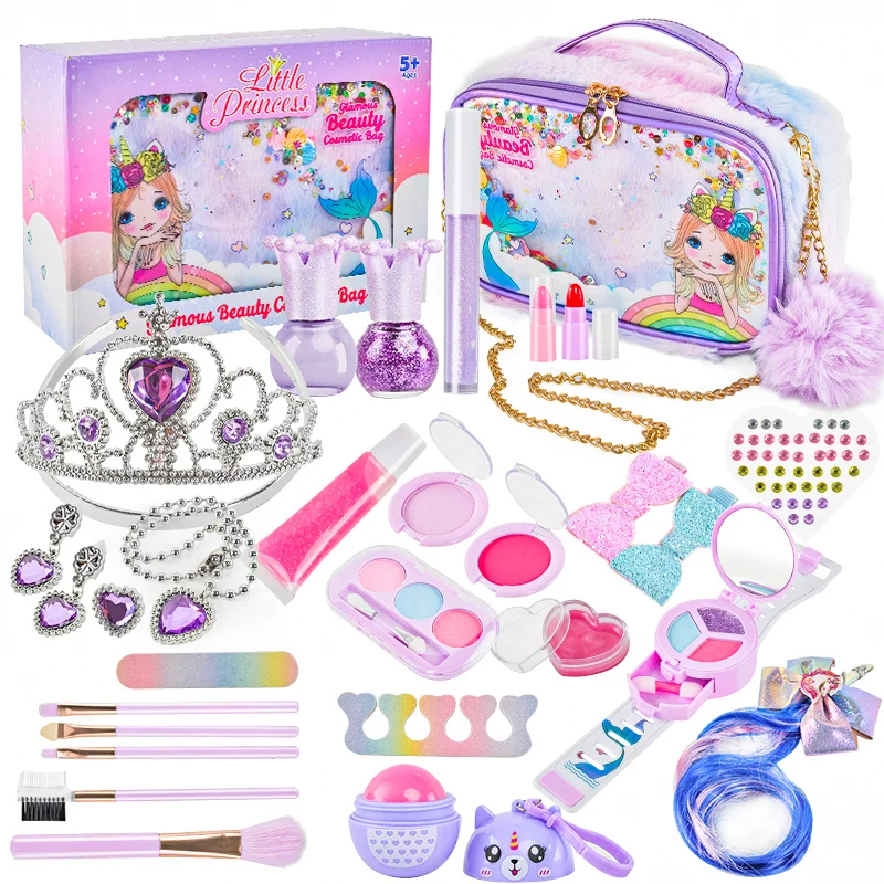 Miss Rose child makeup Set pretend play toy girls makeup toy kids for Makeup Eye Shadow Palette