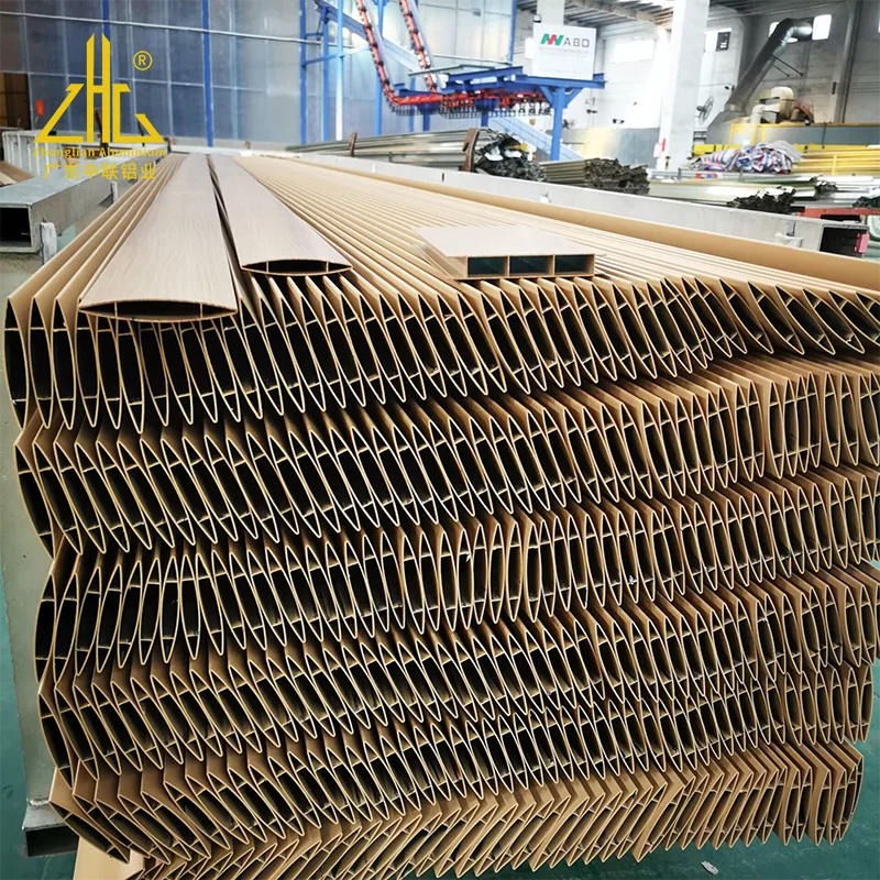 Powder Coating Wooden Grain Pergola Aluminium Shutter Profile Aluminum Louver Profile Factory Extrusion