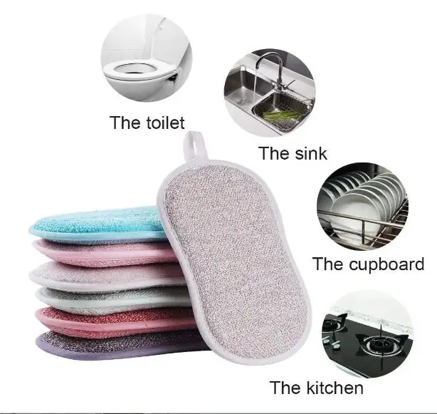 SEQ Microfiber Non-Scratch Dish washing Sponge Kitchen Cleaning Sponges for Kitchen