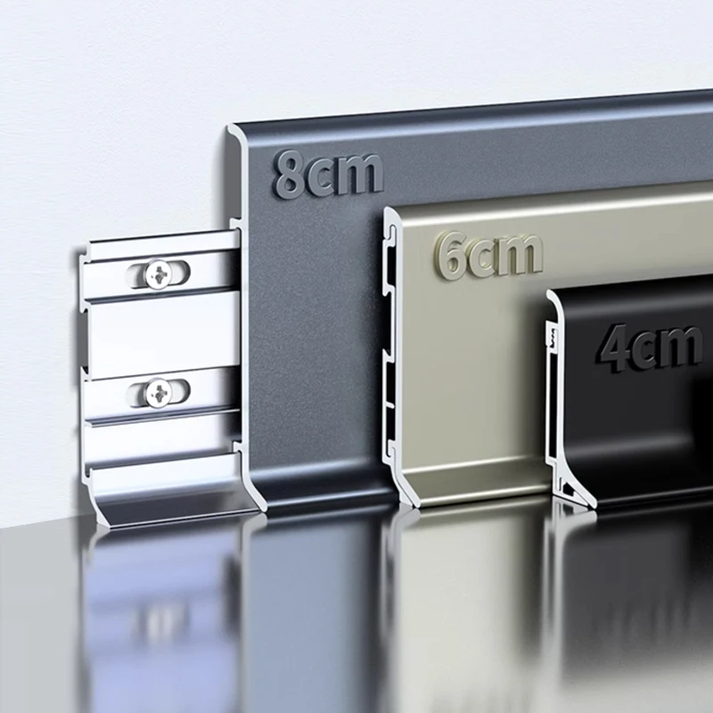 Aluminum skirting board wall floor edge accessories profiles Self-adhesive decorative metal alloy panel