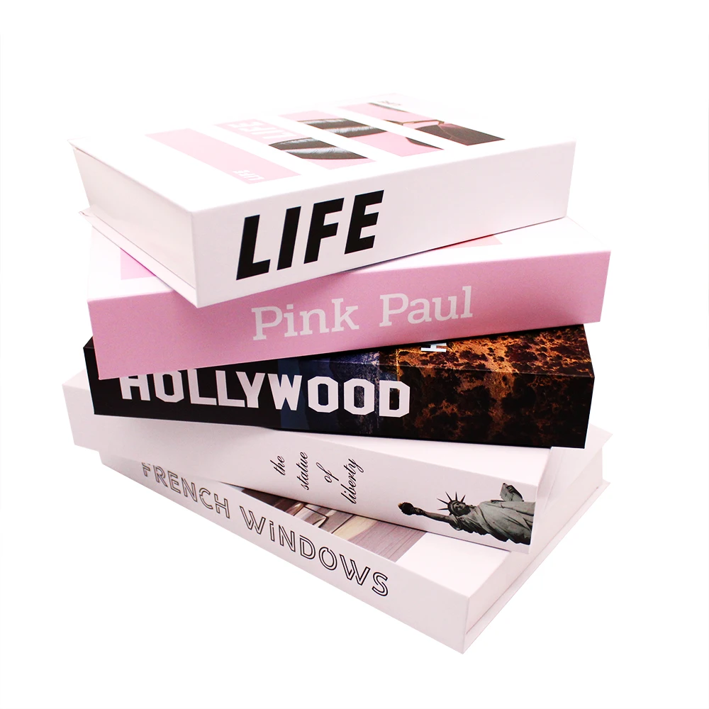 Designer Empty Dummy Hardcover Faux Decor Luxury Books Storage For Table Decorating