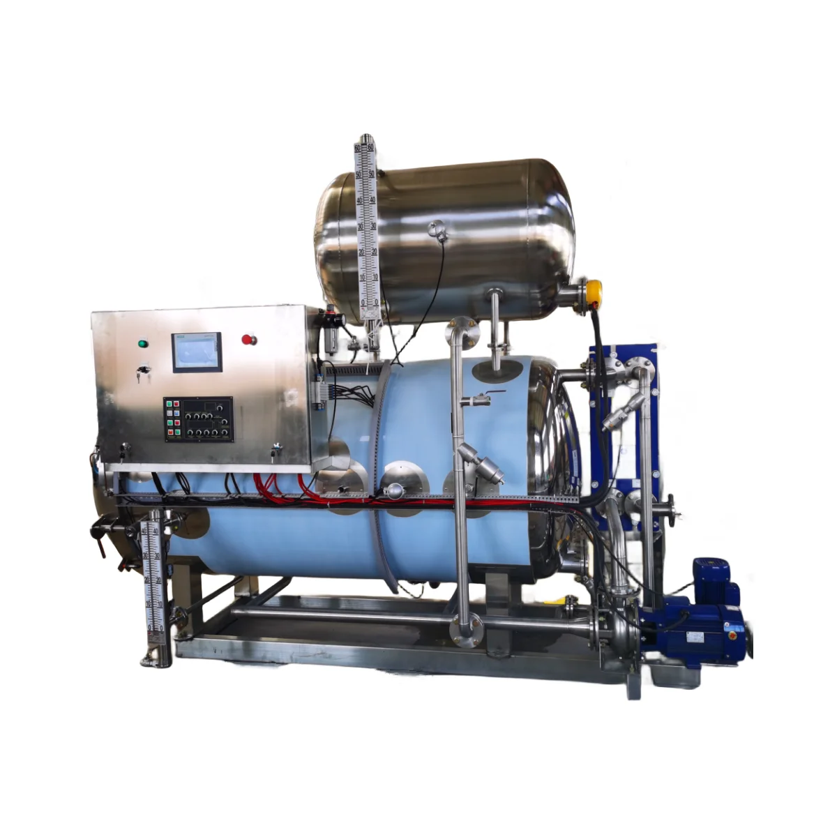 high pressure 1000l static bird nest steam sterilizer hot water cascade spray rotary pouch retort machine for ready to eat meals