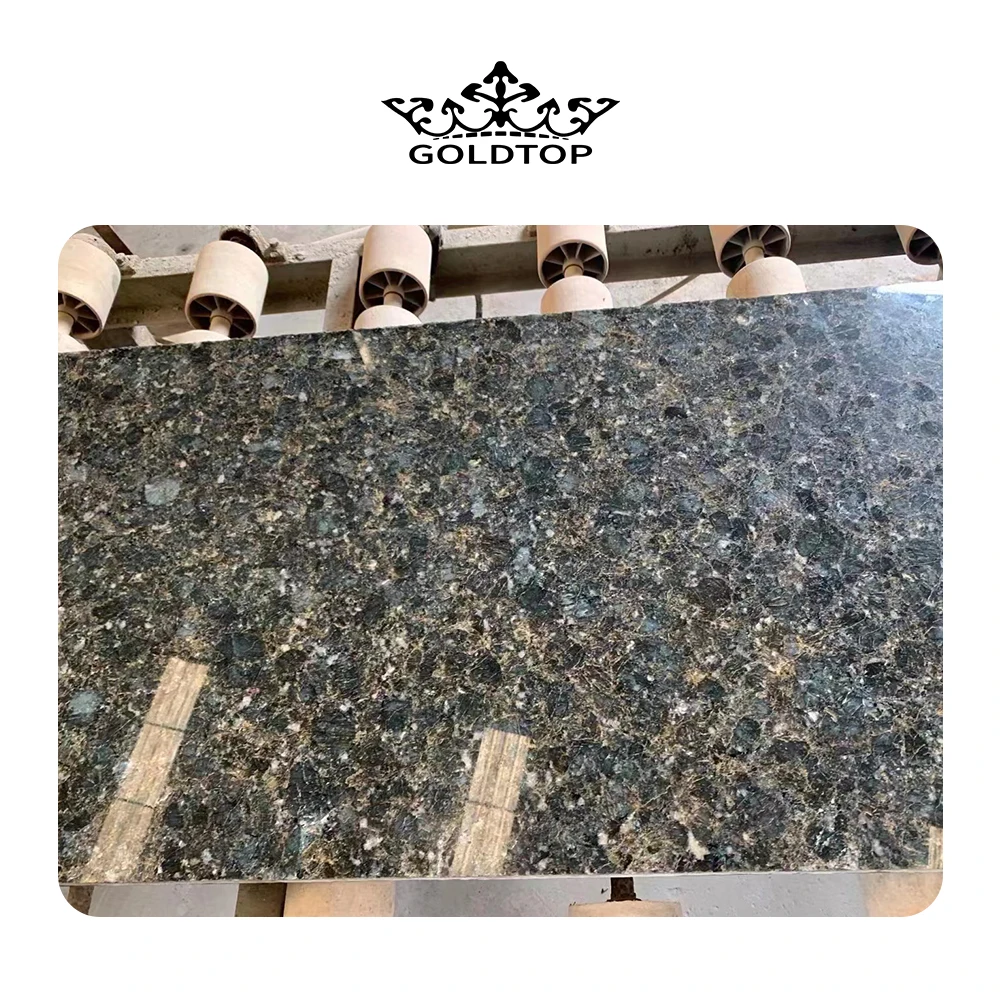 Goldtop ODM/OEM wholesale price granito green granit with gold spot butterfly green granite slabs for wall
