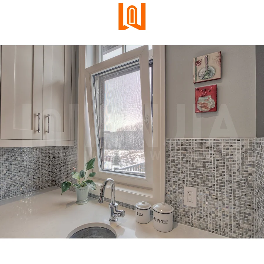 Simple Style PVC European Tilt and Turn windows Villa Impact Tempered Glass Sash Window Upvc windows