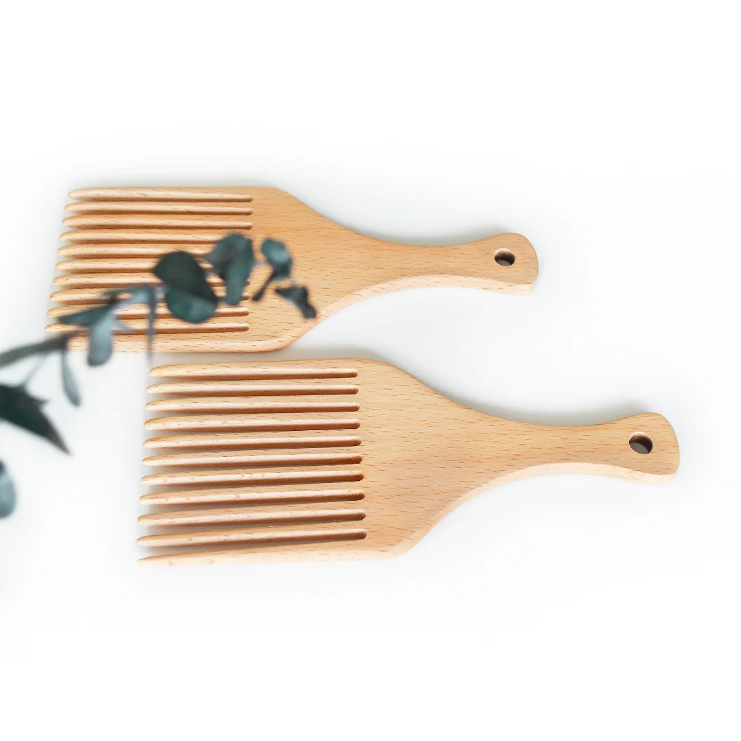 ECO-Friendly Wholesale Bamboo Hair Pick Afro Comb High Quality Handmade Hair Pick Afro Comb
