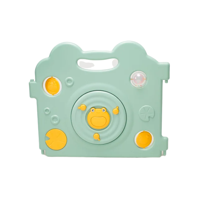 
ABST 16 Sided Panel Baby Playpen Interactive Kids Safety Gates Toddler Play Room Frog Design 