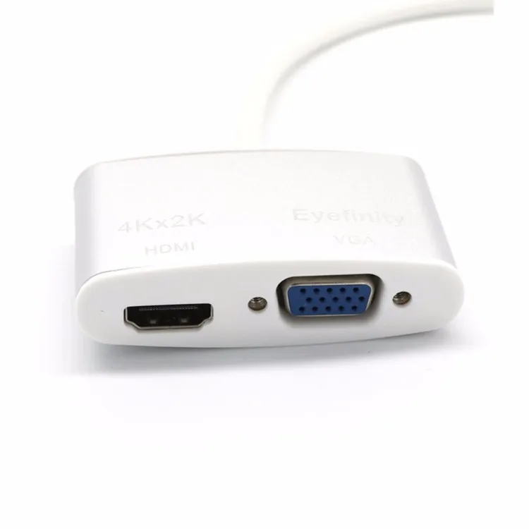 Mini DP to HDMI VGA 4K Adapter Thunderbolt 2 Converter Male to Female for MacBook Air/Micro soft/Dell/Intel