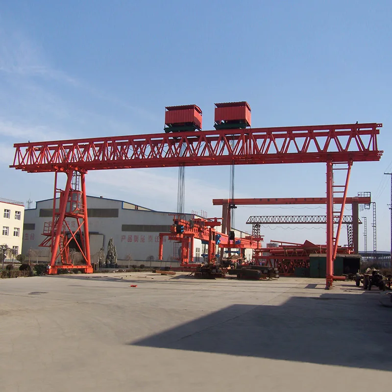 10 ton 15 ton 25 ton 4 wheels truss type double girder precast gantry crane price