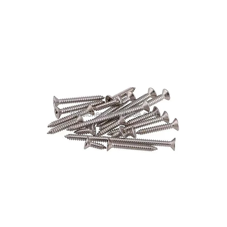 Stainless steel self tapping screw countersunk flat head DIN 7981 screws