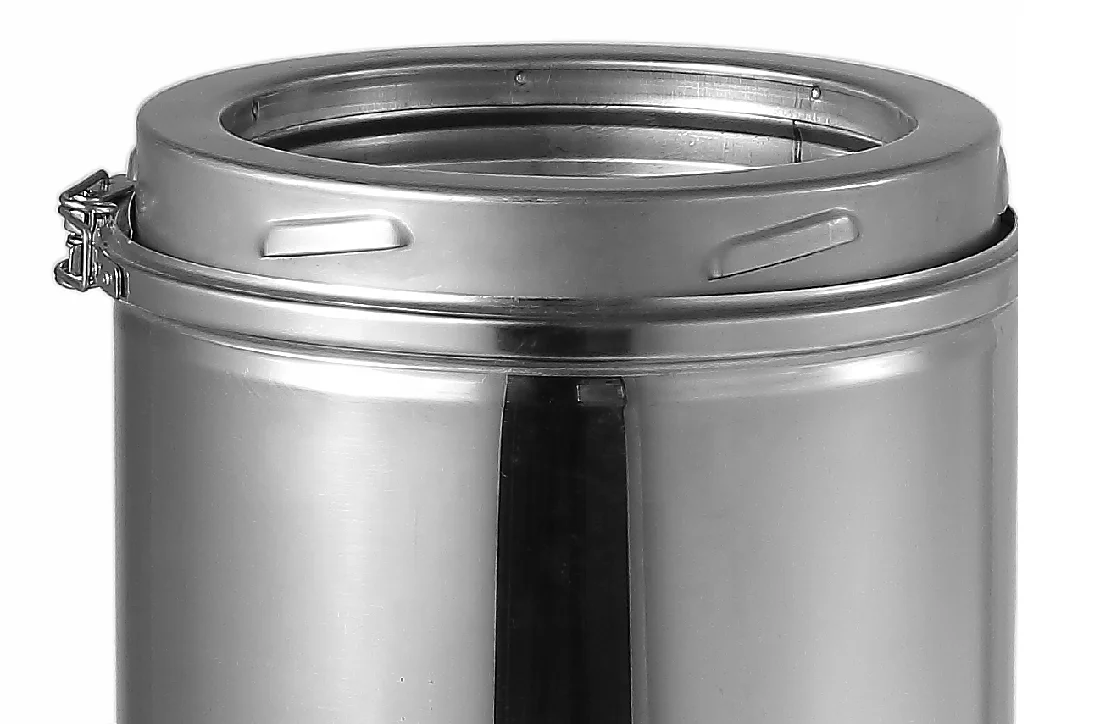 CE Double wall 5/6/7/8/10 inch stainless steel 304 / 316  twist lock system straight chimney pipes