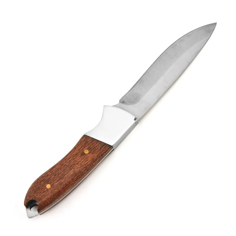 Hot Sale Best Design Professional Wooden Handle Stainless Steel Pocket Folding Knife Tactical Knife For Camping