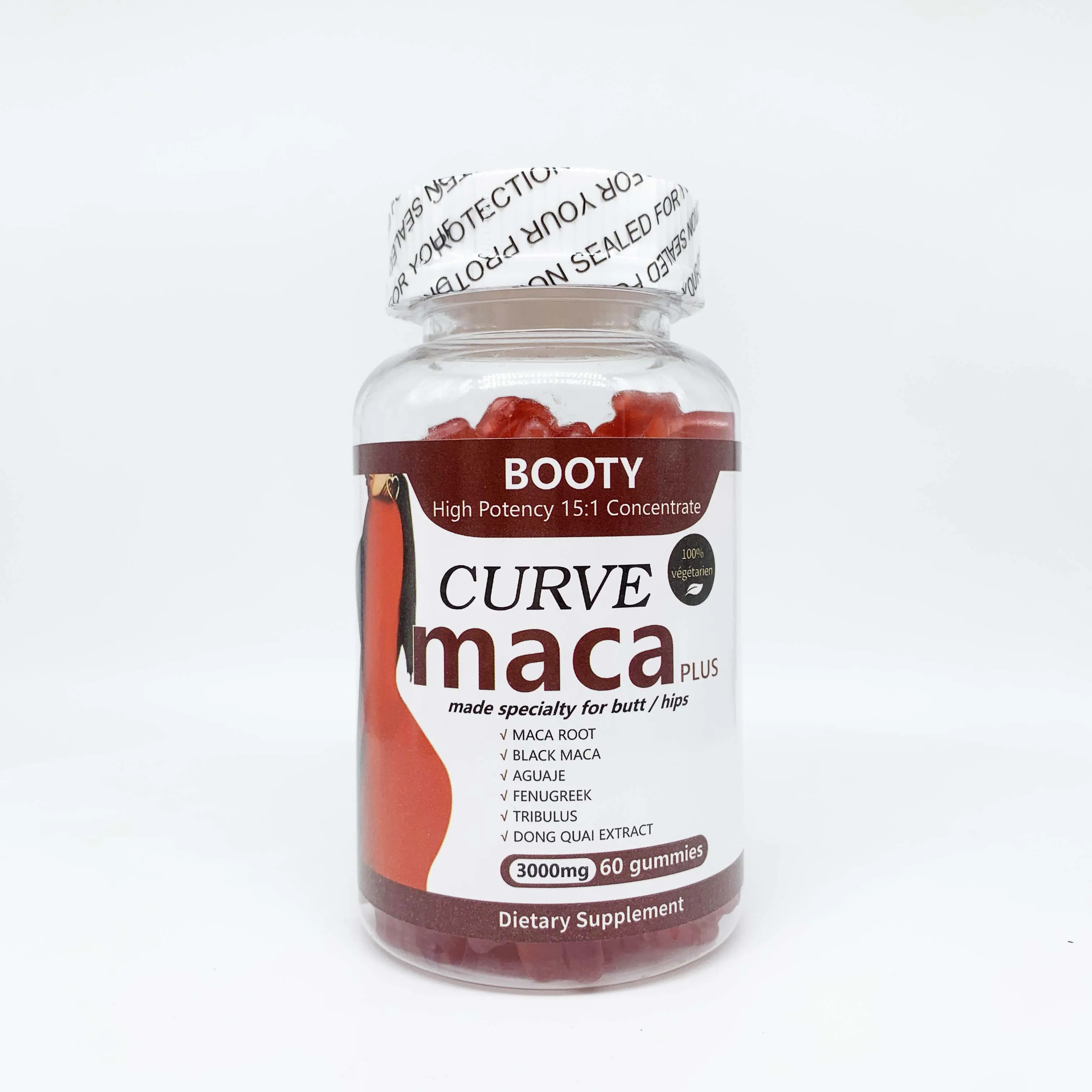 OEM Maca gummies big butt hip enlargement enhancement hance fuller bigger botty curve hip enlargement gummies candy
