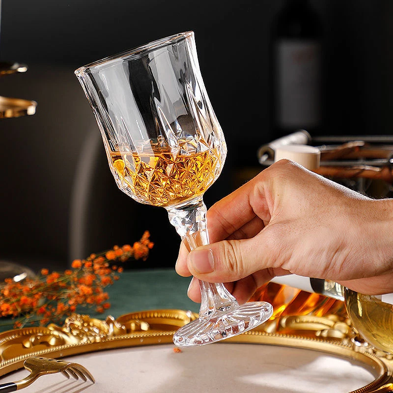 Crystal Clear Retro Glassware Flutes Goblets White Wine Glasses Wine Glass Cup For Red Wine Champagne Brandy Shot