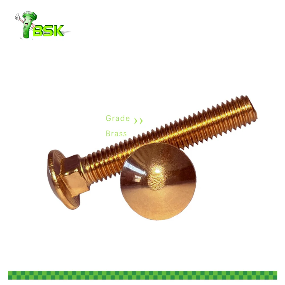 Galvanised Coach Bolts Stainless Steel Galvanized M6 M8 M10 Brass Carriage Bolts And Nuts