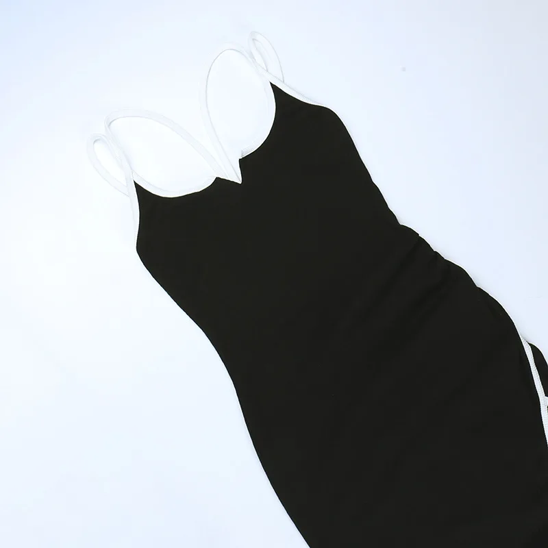 Summer split sleeveless jersey dresses plus size sexy dress for women