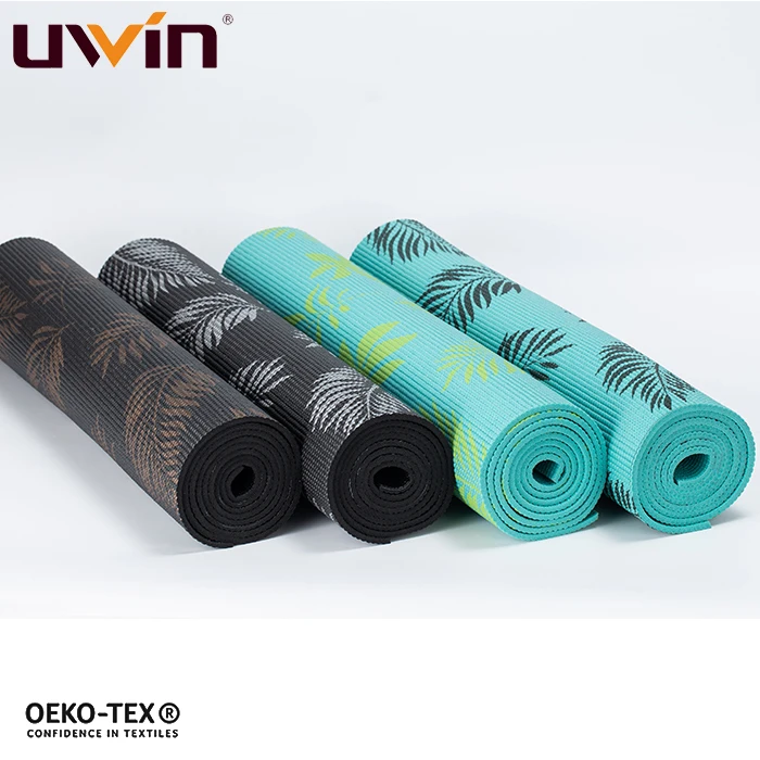 UWIN Durable Black Turquoise Blue Red Purple Exercise Gym Training Fitness Club Studio Pilates Anti Slip PVC Material Yoga Mat