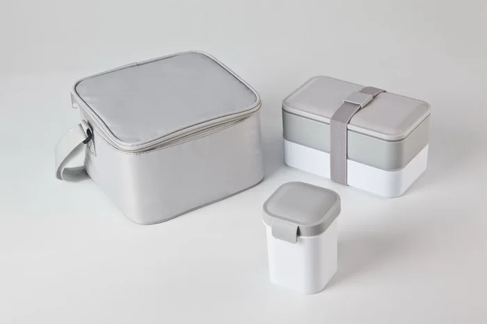 3 in 1 Lunch Box with Cooler Bag and Tumbler Set Bento Box Plastic Lunch Box Container All in One Lunch Kit