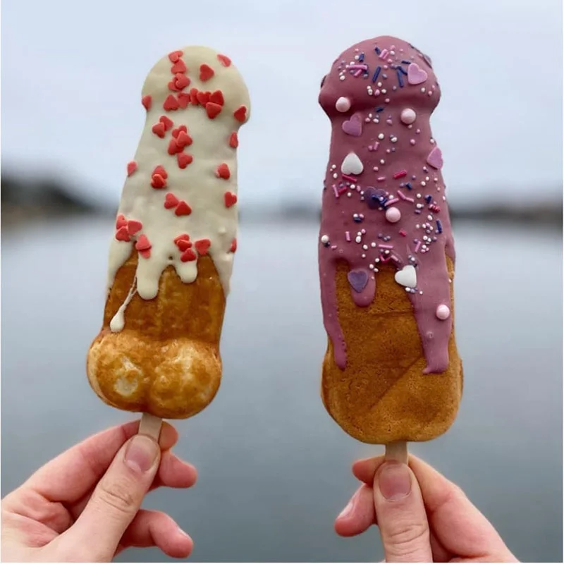 Commercial wholesale none-stick electric custom vagina and penis waffle maker