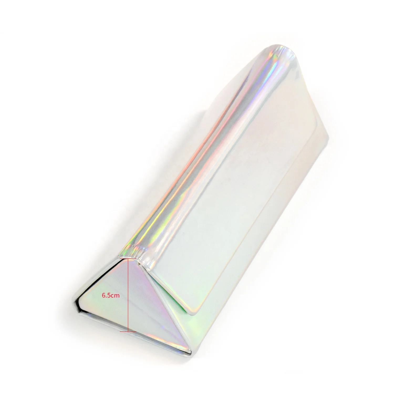 East Sunshine Triangle Sunglasses Packaging case Pu Leather Folding Glasses Case Custom Logo Foldable