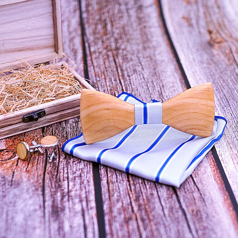 Factory Wholesale New Floral Wood Bow Ties for Men Hollow Butterflies Wedding Party Wooden Bowtie