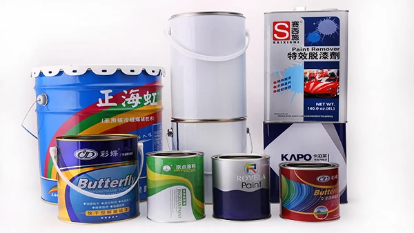 Customized White Mini Empty  4L Tin Pail  Paint Metal Drums 1 Gallon Tin Can for Paint