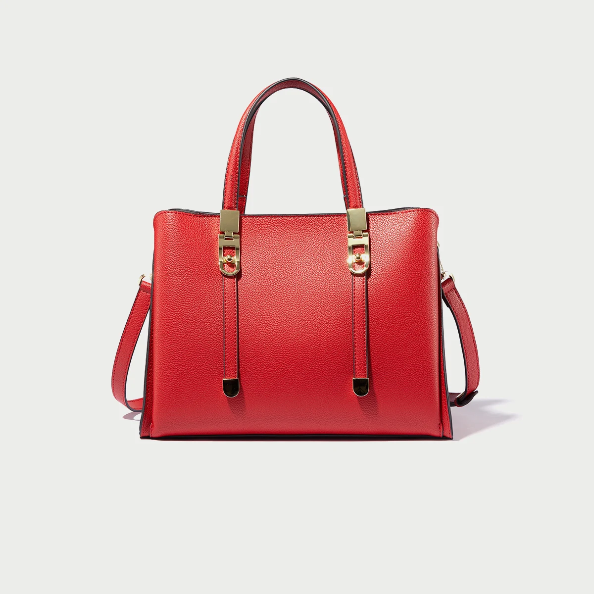 2022 High Capacity Hand Bags Private Label Bags Red Color Women Shoulder Handbags Ladies Genuine Leather Cross body Tote