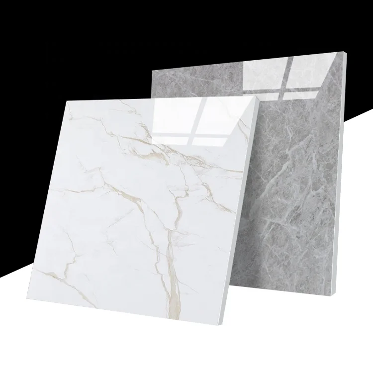 
60x60 Super White Marble Glazed Polished Floor Wall Tiles Porcelain Ceramic Square Tile 