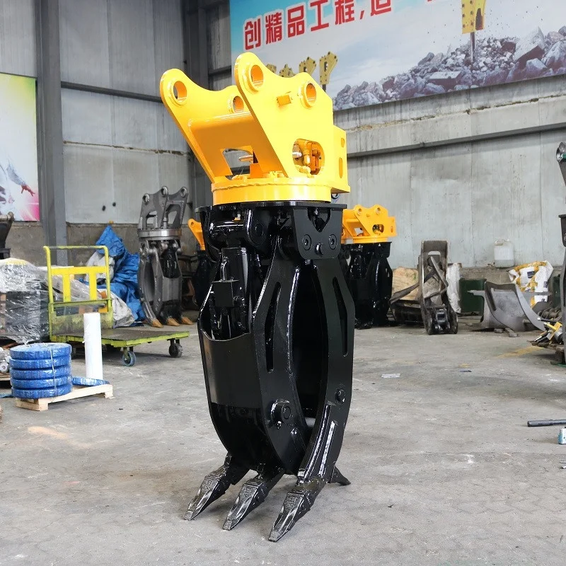 Sunward Swe235e-3 Mini Wheel Excavator Stone Grapple in Factory