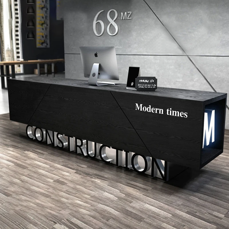 Vintage Industrial Style Company Front Desk Reception Desk Dance Room Beauty Salon Bar Counter Clothing Store Cashier Desk