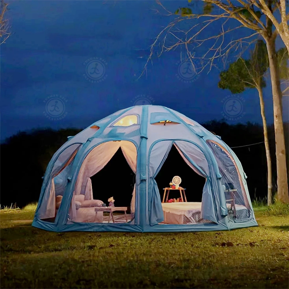 Octopus Inflatable Camping Tent House Glamping Outdoor Tents Waterproof Dome House Canopy Screen Blow Up Tent