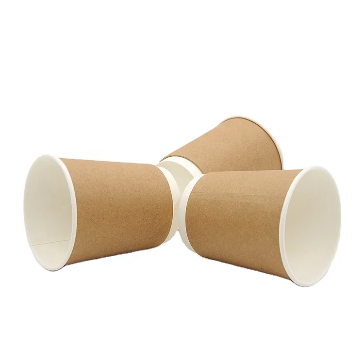 High quality custom double wall kraft paper coffee cup cups disposable