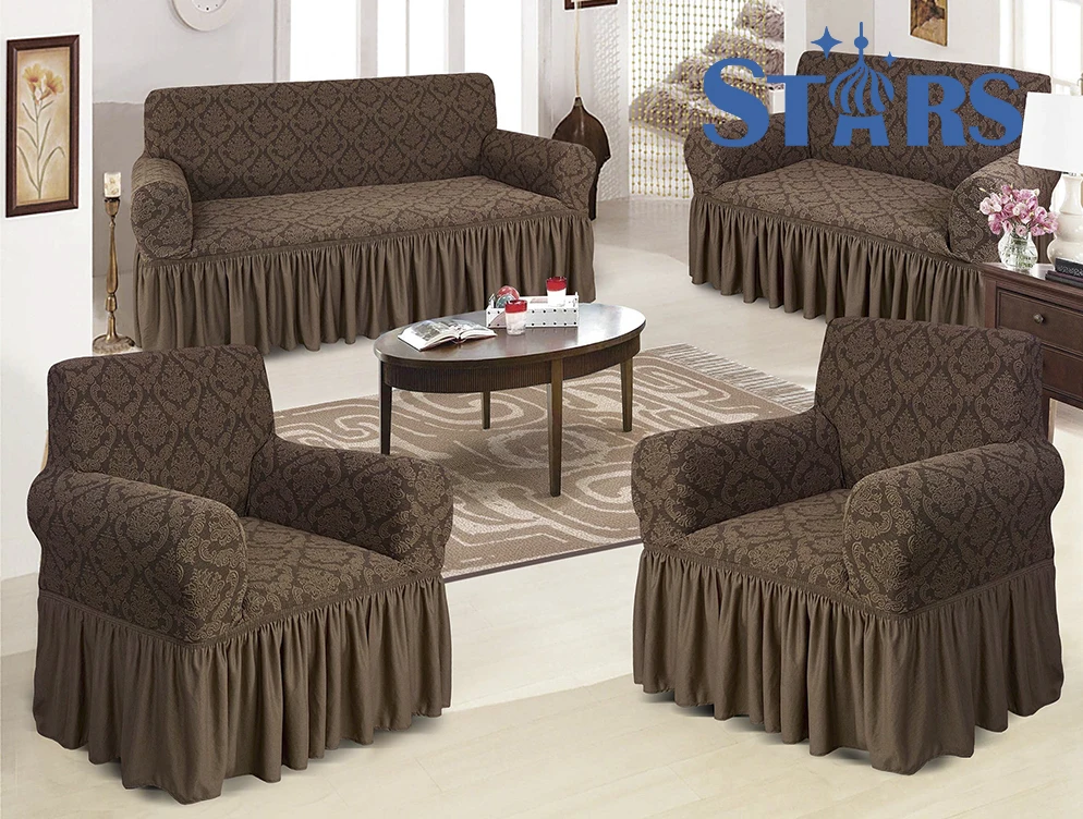 Modern design jacquard sofa covers couch cover stretchable customized logo size removable cover