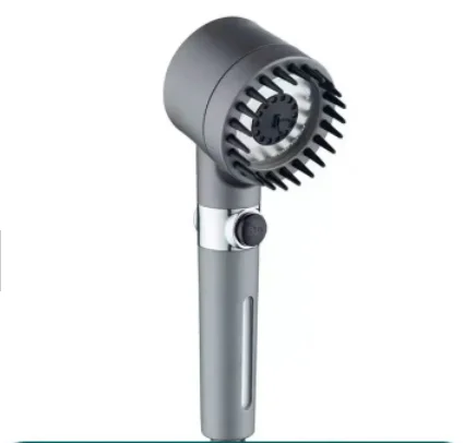 ABS High Pressure Water Saving Small Filter Shower Head Massage Brush Adjustable Water Pressure Handheld Shower Sprayer