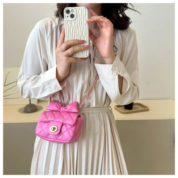 2024 small Crossbody Bag pu leather mini shoulder kids handbags cute girls purse wholesale