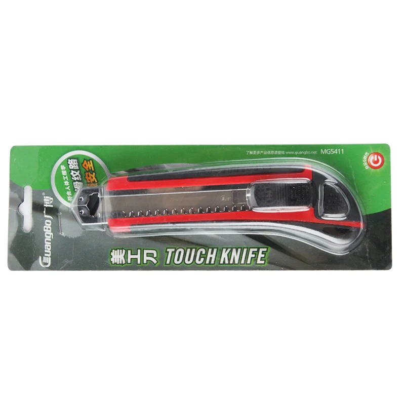 
Stationery retractable 18mm snap off blade plastic cardboard paper carton box safety art cutter utility knife 