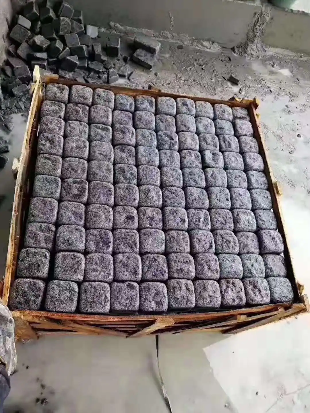  Камень для плитки черный камень гранитный укладчик патио кошка бруктная