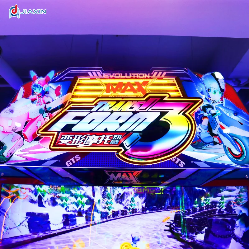 coin operated 3 players motorcycle kids video game machine racing simulator motion moto arcade machine