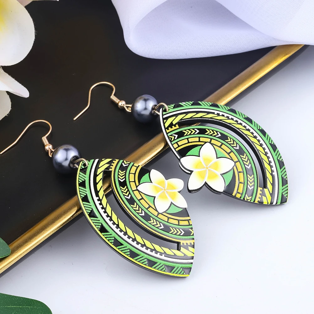SophiaXuan new arrivals acrylic blue aegis earrings boho chic jewelry hawaiian  acrylic earrings fashion jewelry