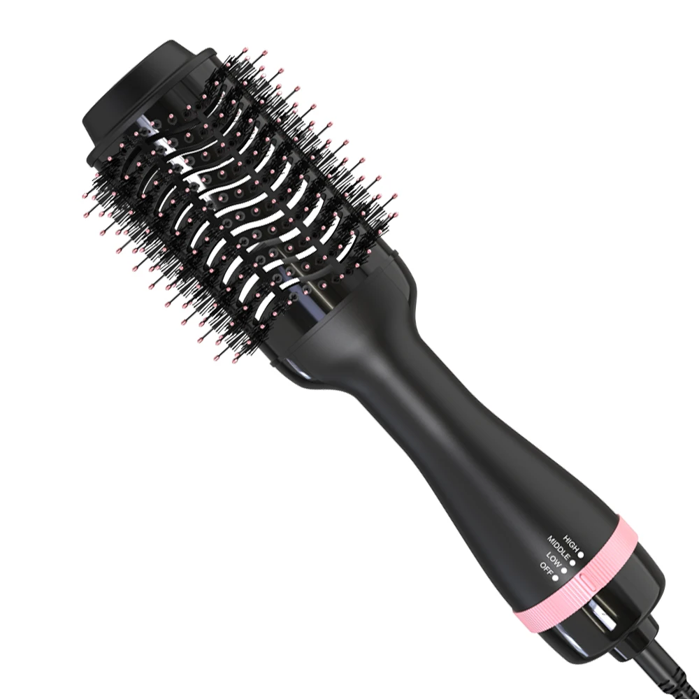 
Blow Dryer Brush Hair Dryer & Volumizer Hot Air Brush Ceramic Electric Blow Dryer Styler Negative Ion Straightener Styling Brush 