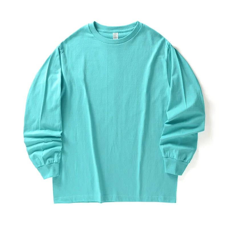 High quality 210g oversized custom label  big size white tshirts best quality classic summer crew neck men long sleeve tshirts