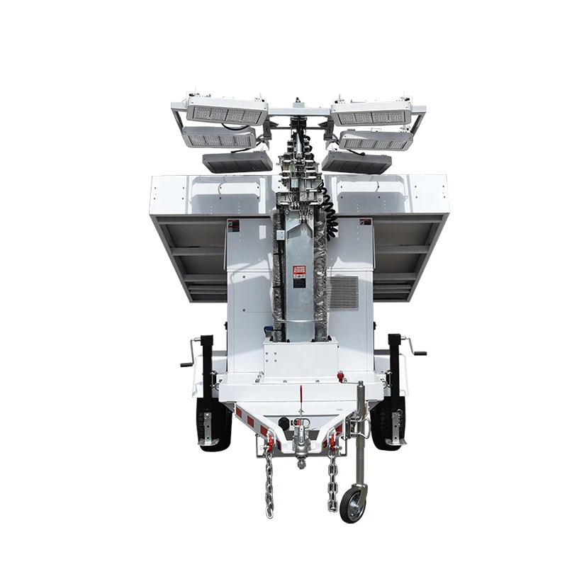 Large Capacity High Brightness Portable Solar Movable Trailer For Parking Lot For Construction Site Lighting Tower Lighthouse