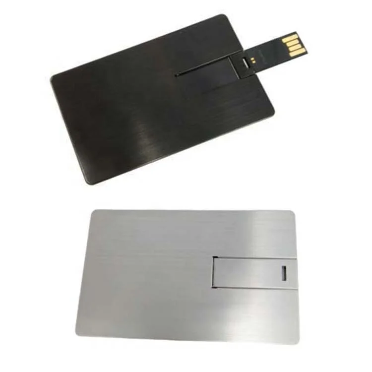 Best promotional flip stainless steel credit card  usb2.0 3.0 from 128mb to 256gb fast speed usb flash memory card