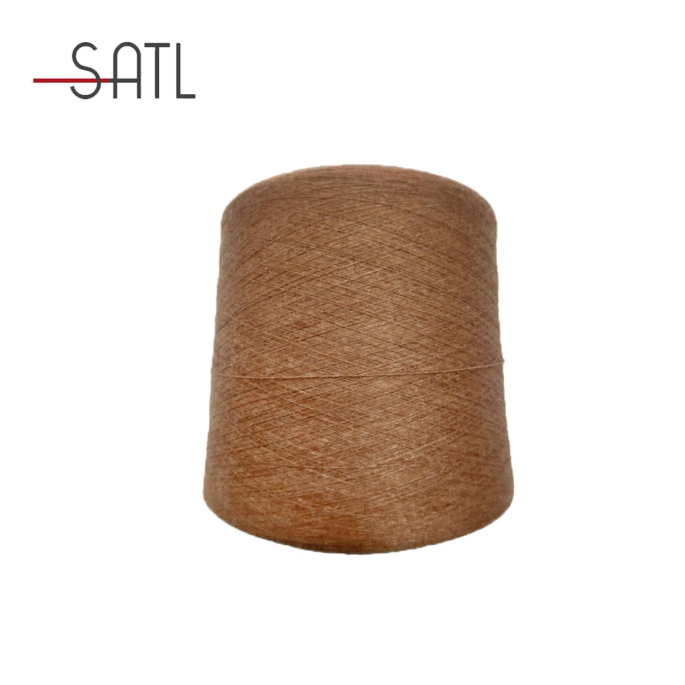 Customized Wholesale Loose Stock Dyed 2/45nm 50% Viscose 44% Acrylic 6% Wool Knitting Yarn Cone For Hats