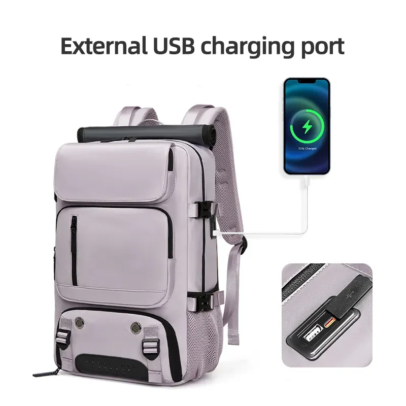 Rugged Outdoor Backpack - Unisex Style, Fashion Hiking Bag with Shoe Compartment, 30L, Adventure Seekers