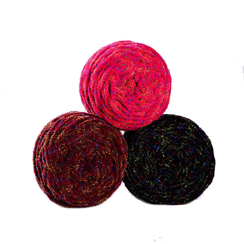 
Direct selling flash line small icicle coral colored needle hook shoes hand woven coarse yarn 